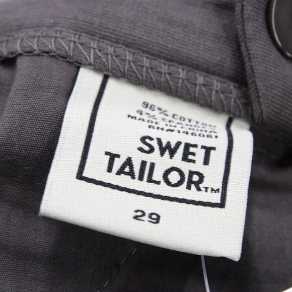 Swet Tailor Chino Shorts Mens Size 29 Gray Solid Performance Lightweight NWT - Picture 10 of 11